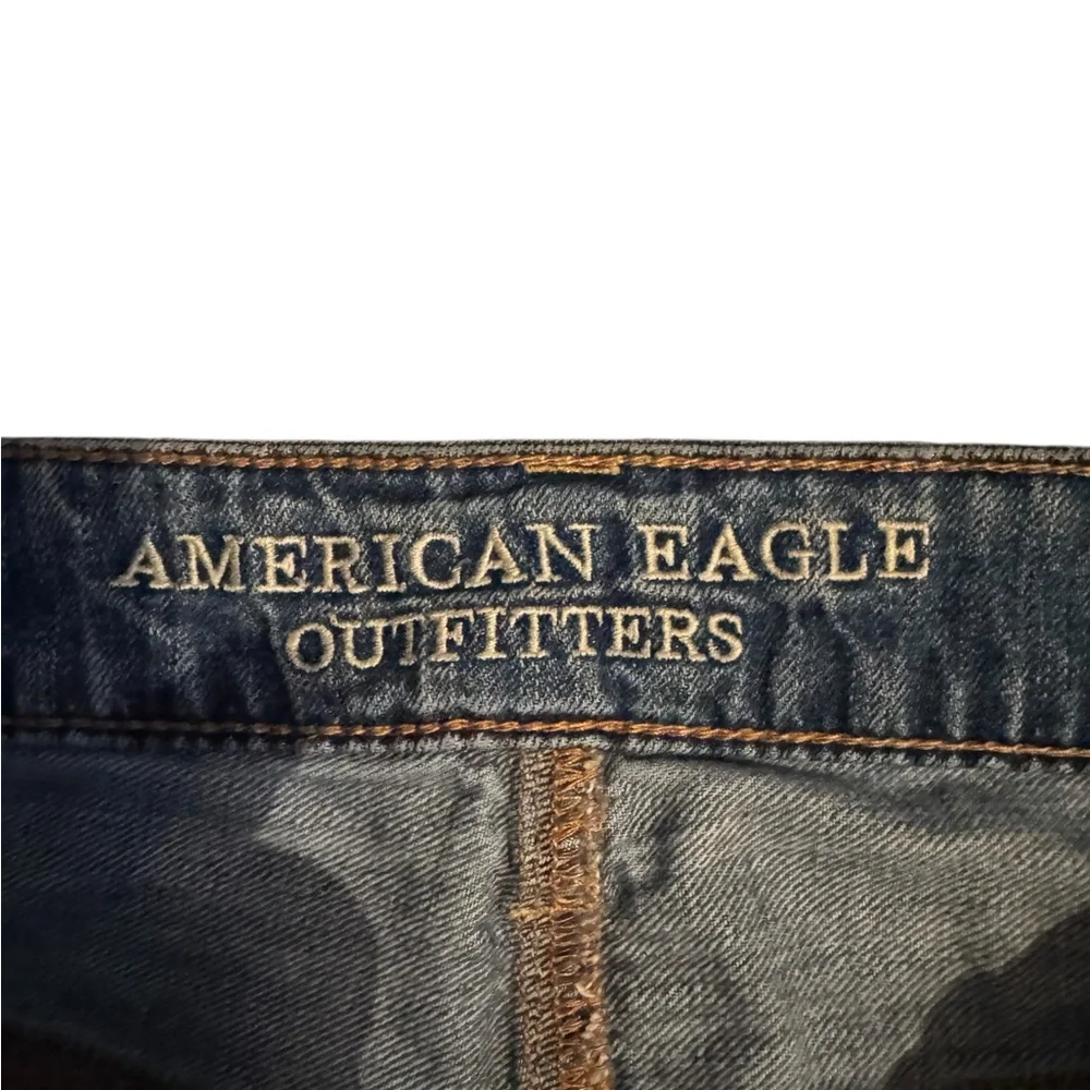 Vtg Y2K American‎ Eagle Tom Girl Patchwork Jeans 4 Grunge Edgy Festival Low Rise